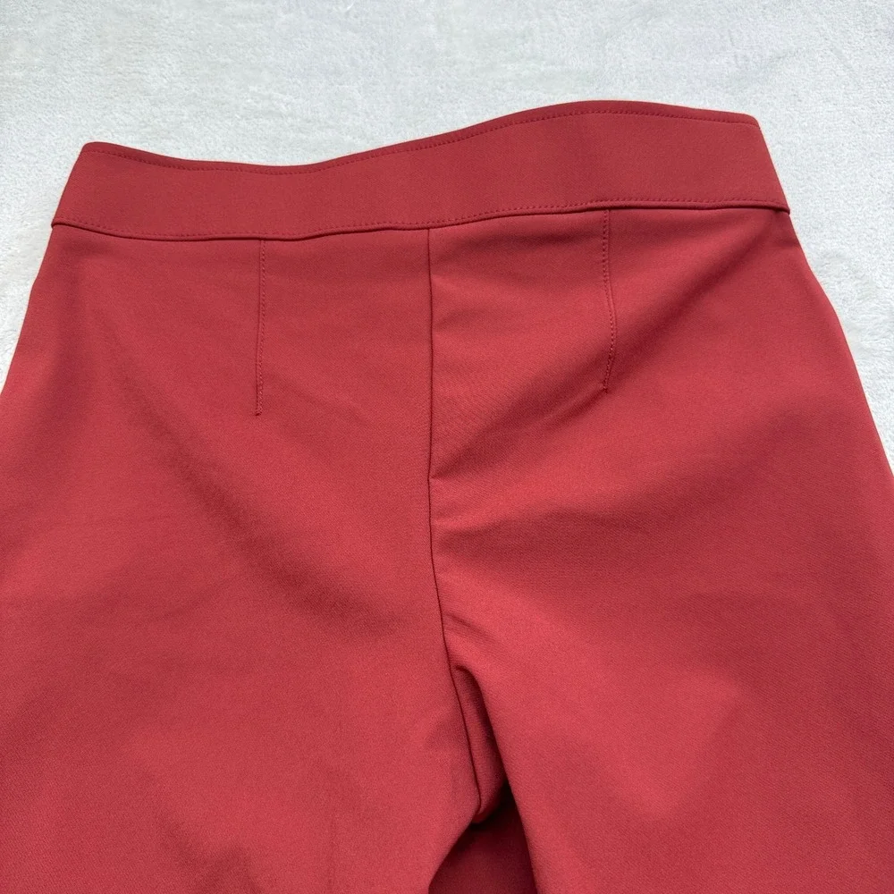 JL Atelier Sailor Pants Women S Burgundy Red Gold Button Flare High Rise Trouser